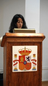 Intervención de la ganadora. / Foto: Jesús Bellerín.