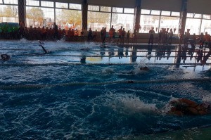 Un momento de una de las pruebas de natación.