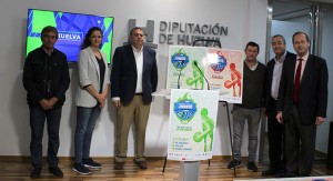 Un momento de la presentación de los Campeonatos de Baloncesto que se disputarán en mayo en Huelva y su provincia.