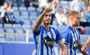 José Carlos Lazo abrió el marcador con un gol con algunas dosis de fortuna. / Foto: Pablo Sayago.