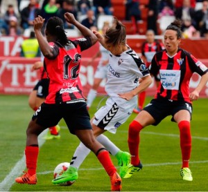 Las onubenses dominaron casi todo el partido y se hicieron acreedoras a la victoria. / Foto: www.lfp.es.