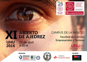 Cartel del torneo de ajedrez de la Universidad de Huelva.