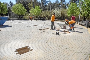 Instalación de los circuitos biosaludables y zonas de entrenamiento deportivo en el Parque Moret.