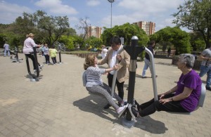 El alcalde ha inaugurado el parque.