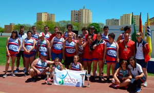 Deportistas del CODA Huelva en el Campeonato celebrado en Isla Cristina.