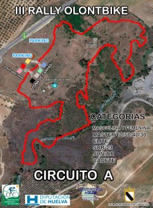 Plano del circuito de la prueba olontense, que este año estrena emplazamiento.