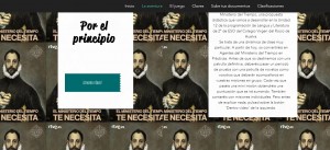 Una imagen de la página web creada por Rosa Rodríguez para su innovador TFM basado en el 'Ministerio del Tiempo'.