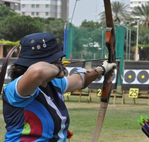 Manuela Aquino, en una de las tiradas en el torneo.