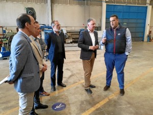 Visita del delegado del Gobierno andaluz en Huelva, Francisco José Romero, a las nuevas instalaciones de la empresa Rectificados Lemar S.L.