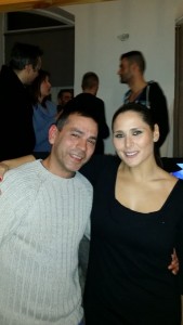 Con la cantante Rosa López.