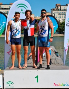 Pablo Moreno y Alejandro Ribera, en el podio.