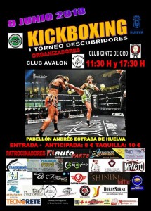 Cartel de la velada de kickboxing que tiene lugar este sábado en el Andrés Estrada.