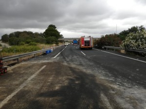 accidente camion gasoleo a49