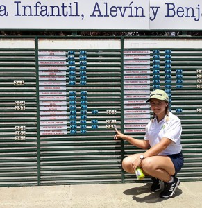 Laura López, tras terminar su participación en el Campeonato de España de Golf Infantil.