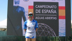 Rubén Gutiérrez, una vez concluido el Campeonato de España Máster de Aguas Abiertas.