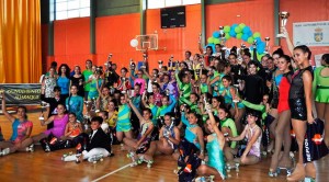 Participantes en el V Trofeo de Patinaje Artístico Nacional de Aljaraque.