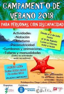 Cartel anunciador del Campamento de Verano del CODA.