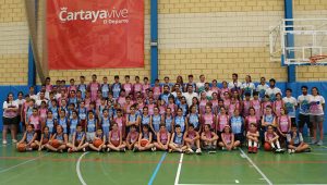 Participantes en el III Campus de Baloncesto CampoSur 2018 que se celebra en Cartaya.