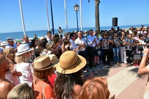 Un momento de la concentración celebrada este domingo en La Antilla.