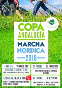 Cartel anunciador de la prueba de marcha nórdica que tendrá lugar en El Portil.