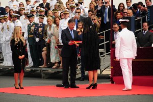 fragata “Cristóbal Colón” recibe su Bandera de Combate en Palos de la Frontera 