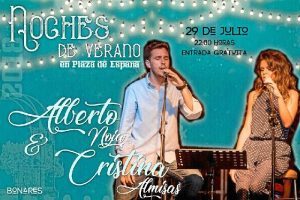 Alberto Noja & Cristina Almisas protagonizan un concierto este domingo 29 de julio en Bonares.