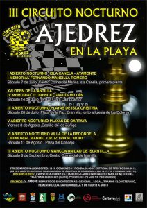 Cartel del torneo de ajedrez que tiene lugar este sábado en La Antilla.