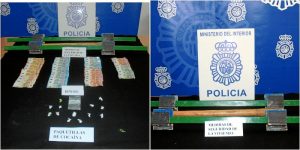 Se han intervenido 13 paquetillas de heroína/cocaína y 965 euros