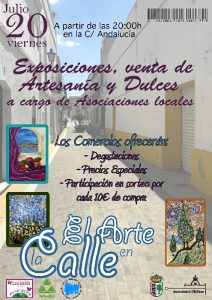 La actividad 'El arte en la calle' será este viernes, 20 de julio, en la calle Andalucía. 