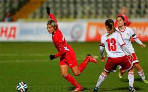 Yulia Kornievets, delantera internacional ucraniana, octavo fichaje del Sporting.