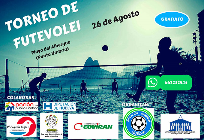 Cartel anunciador del torneo de Futvolei que se disputa en Punta Umbría.