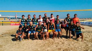 Participantes en el Torneo de Futevolei disputado en Punta Umbría.