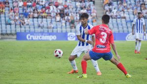 Carlos Martínez regresa a la convocatoria del Recre para el partido ante el Almería B. / Foto: Pablo Sayago.