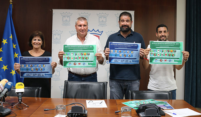 Un momento de la presentación de la oferta deportiva municipal en Cartaya.