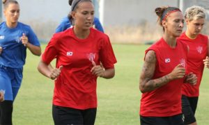 Las jugadoras del Sporting ya tienen en mente el partido del domingo ante el Madrid CFF. / Foto: @sportinghuelva.