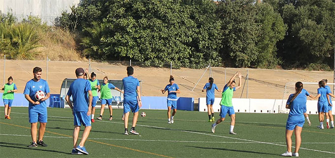 Las jugadoras del Sporting han preparado de manera concienzuda el partido de este domingo en Sevilla. / Foto: @sportinghuelva.