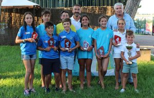 Los galardonados en la segunda prueba del Campeonato Provincial de Óptimist.