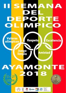 Cartel de la II Semana del Deporte Olímpico que se celebra estos días en Ayamonte.