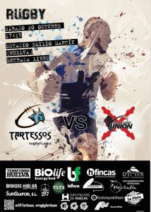 Cartel del partido que enfrentará este sábado a los dos equipos de Huelva en la Segunda Andaluza de rugby.