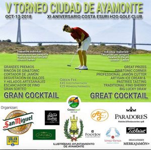 Cartel del torneo de golf que tendrá lugar en Ayamonte.