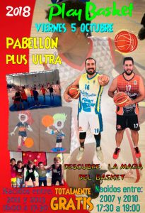 Cartel del 'Playbasket Ciudad de Palos', del viernes 5 de octubre.