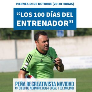 Cartel de la charla-coloquio que se celebrará el viernes en la Peña Recreativista Navidad.