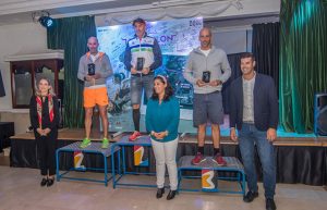 Podio masculino de la prueba celebrada en Ayamonte. / Foto: Juanma Arrazola.