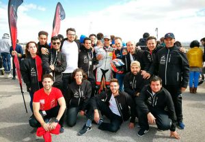 Componentes del Motoetsiuhu Team, segundos en la carrera de la MotoStudent en Alcañiz.