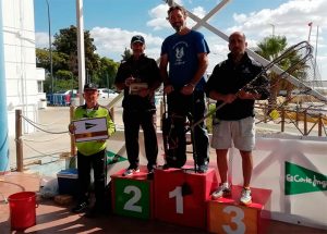 Los tres primeros clasificados en 'Pantalán, fondo y corcheo'.