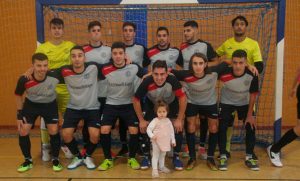 Formación del Smurfit Kappa, único equipo de Huelva que ganó este sábado en la Tercera División de fútbol sala.