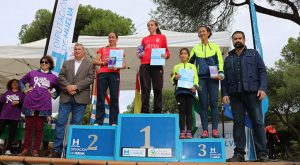 Las ganadoras en la categoría femenina en Cartaya.