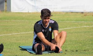 Carlos Martínez se ha entrenado con el grupo y tiene muchas opciones de estar ante el Atlético Malagueño. / Foto: www.recreativohuelva.com.