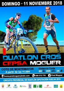 Cartel de la prueba deportiva que se celebra en Moguer este próximo domingo.