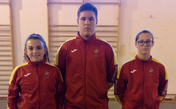 Natalia Pereda, Juan José Daza y María del Carmen Ramos, convocados por la selección nacional. / Foto: @luchaelcampeon.